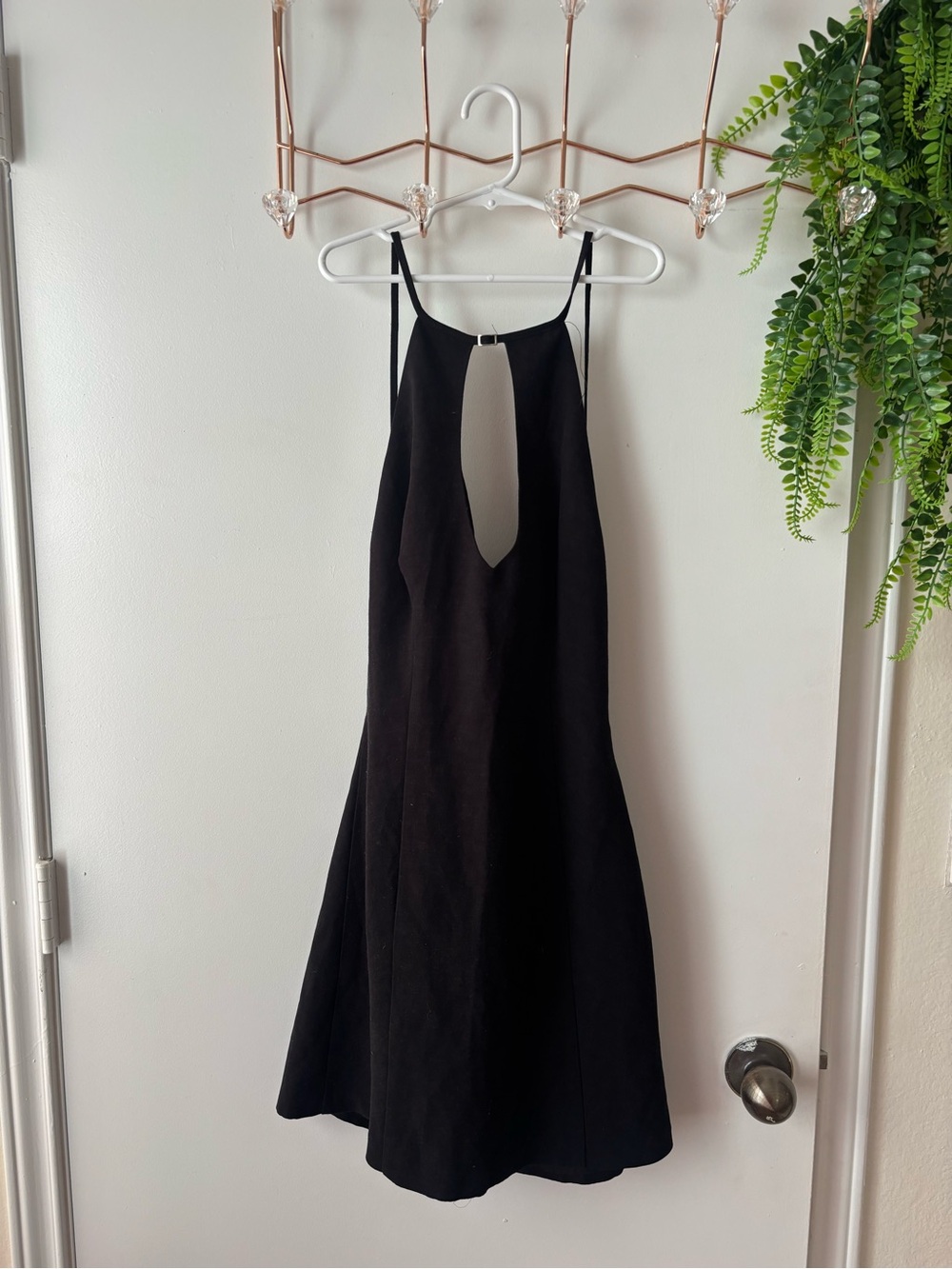Zara Halter Mini Dress with Metal Buckle